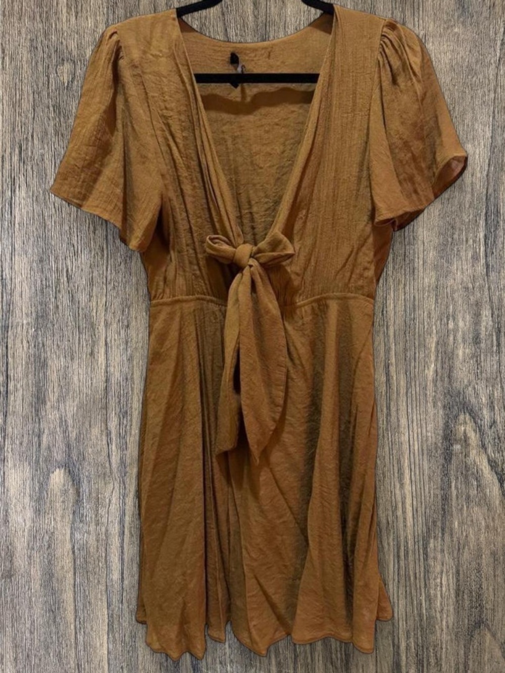 Brown Wishlist Apparel Tie Mini Dress